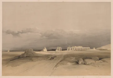 Egipt i Nubia: Tom II - nr 8, Ruiny Memnonium, Teby, 1838.
