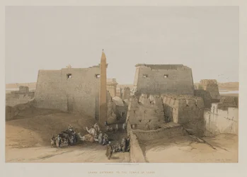 Egipt i Nubia, tom II: Wielkie wejście do świątyni w Luksorze, 1848.
