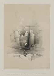 Egipt i Nubia, Tom II: Część Sali Kolumn w Karnaku, Teby, 1847.