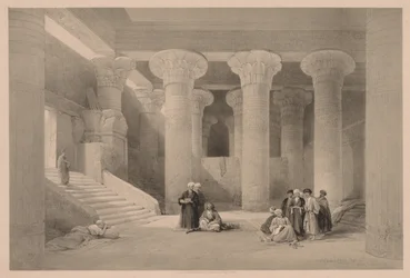 Egipt i Nubia: Tom I - nr 24, Świątynia w Esneh, 1838.
