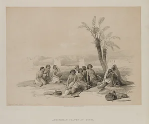 Egipt i Nubia, Tom I: Abisyńscy niewolnicy odpoczywający w Korti-Nubia