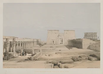 Egipt i Nubia, tom I: Grand Approach to the Temple of Philae, Nubia, 1847.