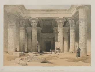 Egipt i Nubia, tom I: Wielki portyk świątyni Philae, Nubia, 1847.