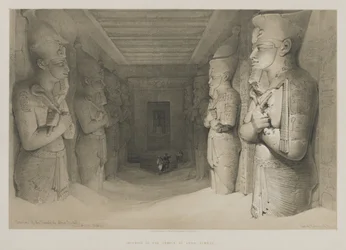 Egipt i Nubia, tom I: Wnętrze świątyni Aboo-Simbel, 1846.