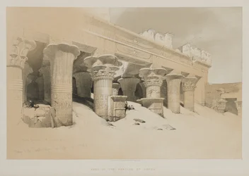 Egipt i Nubia Tom I: Portyk świątyni Edfou, Górny Egipt, 1846.