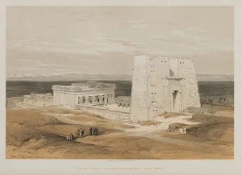 Egipt i Nubia, Tom I: Świątynia w Edfou, starożytne Apollinopolis, Górny Egipt, 1847.