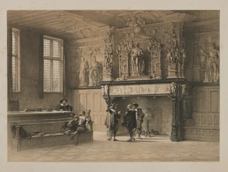 Szkice w Belgii i Niemczech, tom I: Hall of Justice of the Magistrates du Franc, Brugia, 1840