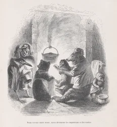 Żyjemy między sobą, nienawidzimy uciążliwości i wizyt ze Scen z..., ca. 1837-47.