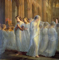 Poemat duszy; Pierwsza Komunia. Obraz Anne Francois Louis Janmot (1814-1892)