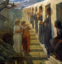 Wiersz duszy; Zła ścieżka. Obraz Anne Francois Louis Janmot