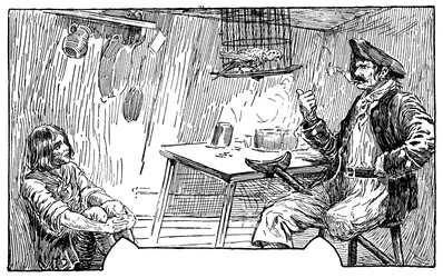 Ilustracja Louisa Rheada (1857-1926) do powieści „Wyspa skarbów” Roberta Louisa Stevensona (1850-1894) 1915