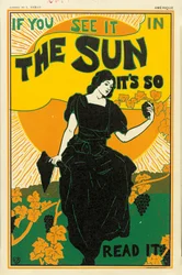 Plakat reklamowy gazety „The Sun”, 1895