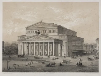 Bolchoi - Teatr Bolszoj w Moskwie Jacottet, Louis Julien (1806-?). Litografia