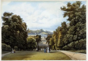 Chateau de Saint Cloud, strona parku. W „Paryżu i jego okolicach”
