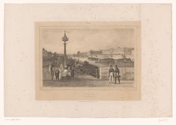 Widok na Palais du Louvre z Pont Neuf Le Louvre, pris du Pont-neuf (tytuł obiektu) Twarze w Paryżu i okolicach (tytuł serii) Paryż (tytuł serii na obiekcie)
