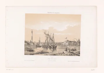Widok Caen z Cours Caffarelli Port de Caen, Pris du Cours Caffarelli (tytuł na obiekcie) Współczesna Francja (tytuł serii) La France de nos jours (tytuł serii na obiekcie)