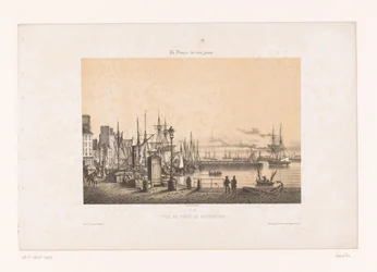 Widok na port Cherbourg Vue du port de Cherbourg (tytuł na obiekcie) Współczesna Francja (tytuł serii) La France de nos jours (tytuł serii na obiekcie)
