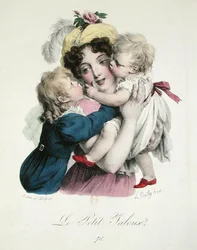 Zazdrość, grawerowana przez Francois Serafina Delpecha (1778-1825) 1826 (kolor lito)