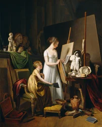 Pracownia malarska, ok. 1800 (olej na płótnie)