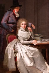 Kobieta pisząca do kochanka (lub list), ok. 1789-1793