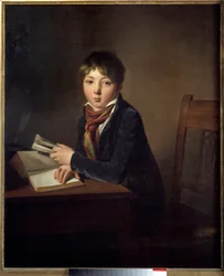 Jules Boilly (1796-1874) dziecko książka w ręku Obraz Louisa Leopolda Boilly (1761-1845) 1808 Nd. 0,98x0,8 m Lille, Muzeum Sztuk Pięknych.