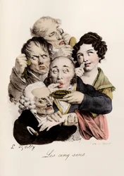 Les cinq Sens Grawerowanie autorstwa Louisa-Leopolda Boilly (Louis Leopold Boilly