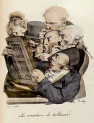Miłośnicy obrazów Grawerowanie Louis-Leopold Boilly (Louis Leopold Boilly