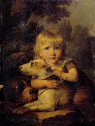 Portret Louisa Arnaulta (1803-1885) Obraz dziecka autorstwa Louisa Leopolda Boilly (1761-1845) 1808 ok. Słońce. 0,22x0,16 m²