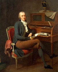 Portret mężczyzny siedzącego przy biurku autorstwa Louisa Leopolda Boilly