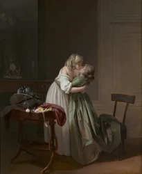 Dwie młode kobiety całują się Dwie młode kobiety całują się, ok. 1790-1794.