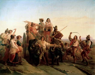 Przybycie żniwiarzy na Bagna Pontyjskie, 1833 r.