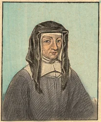 Portret Louise de Marillac (Louise Le Gras) (1591-1660) - Grawerowanie z „” Nauczanie religijne oczami. Cudowny album” Louisa Maitrejeana i Georgeta Ramonda - Francja 1910