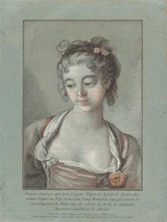 Popiersie młodej kobiety patrzącej w dół, 17651767.