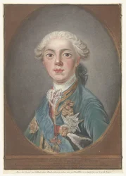 Portret Ludwika Stanisława Ksawerego z Francji Louis-Stanislas-Xavier z Francji, hrabia Prowansji (tytuł na obiekcie)