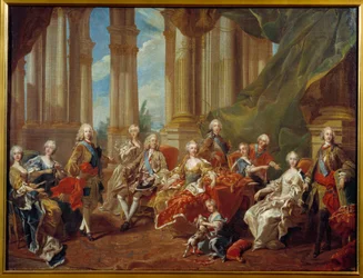 Król Hiszpanii Filip V (1683-1746) i jego rodzina. Szkic Louisa Michela Van Loo (1707-1771)