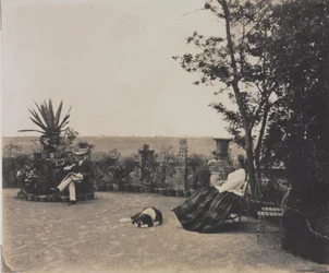 Bez tytułu (Mężczyzna i kobieta relaksują się), ok. 1854 (odbitka na papierze solonym z mokrego negatywu kolodionowego na szkle)