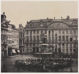 Budowa pamiątkowej fontanny bez tytułu, lipiec 1856 r.