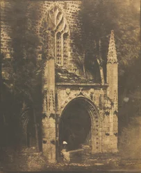 Fontanna Notre-Dame w Saint-Brieuc, Bretania, około. 1853.