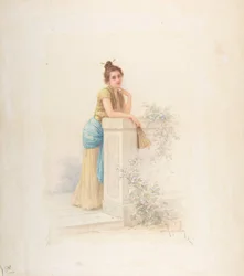 Dama z wachlarzem, b.d.