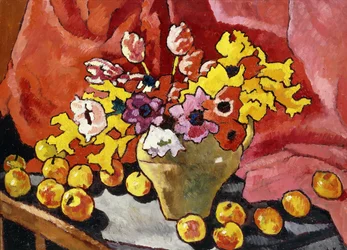 Dzban, zawilce, tulipany i jabłka; Dzban, zawilce, tulipany i jabłka