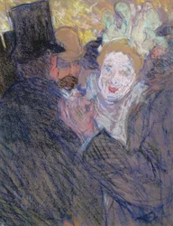 Rozmowa (pastel na papierze)