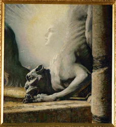 Sfinks i chimera (obraz na płótnie)