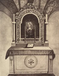 Stacja XIII. Jezus zostaje wydany w ręce swojej matki. Ten ołtarz jest zbudowany..., 1860 lub później