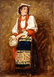 Studium włoskiej chłopki z Sabaudii, 1874-1880.