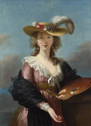 Autoportret w słomkowym kapeluszu, 1782.