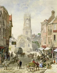 All Saints Pavement, York (akwarela i bodycolor na papierze)