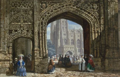 Katedra w Canterbury (akwarela z bodycolorem na papierze)