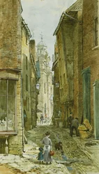 Figurki w Harp Lane, Ludlow,