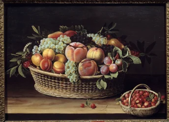 Kosz z owocami i kosze z truskawkami Obraz Louise Moillon (1610-1696) 1635 Tuluza, Musee des Augustins