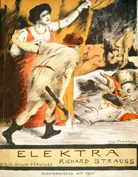 Frontyspis do partytury fortepianowej „Elektry” Richarda Straussa (1864-1949) 1908 (litografia kolorowa)